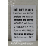 Tekstbord In dit huis