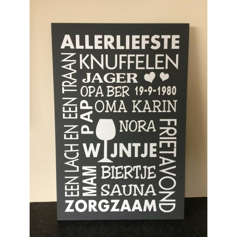 persoonlijk tekstbord 4