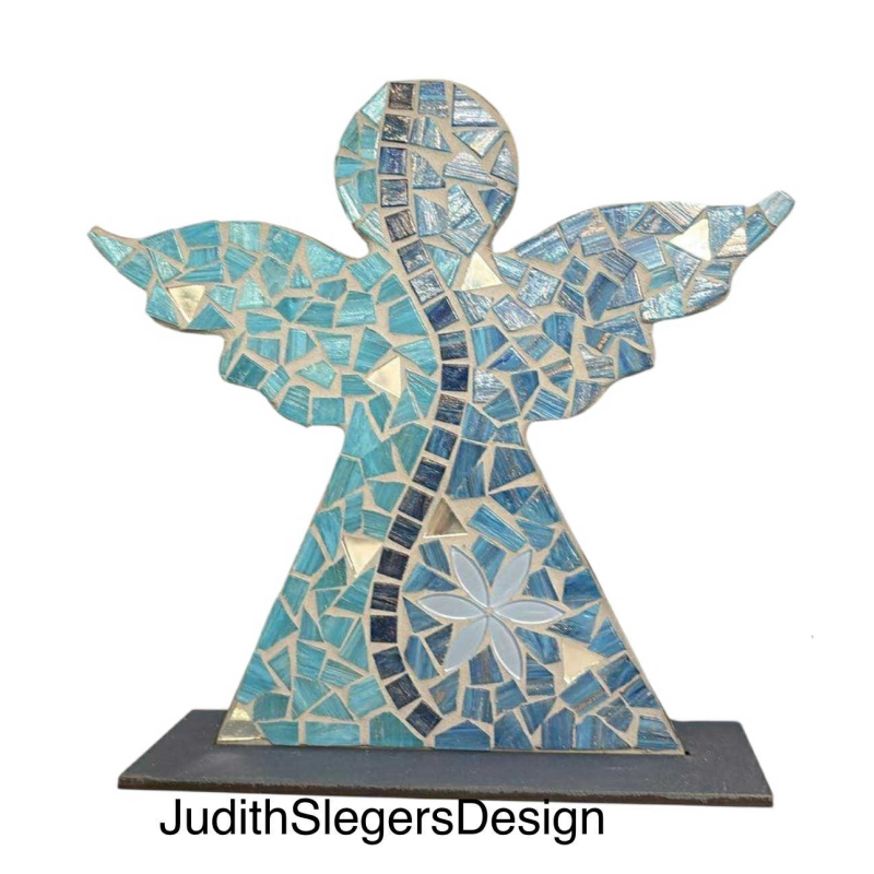 Mozaiek engel op standaard