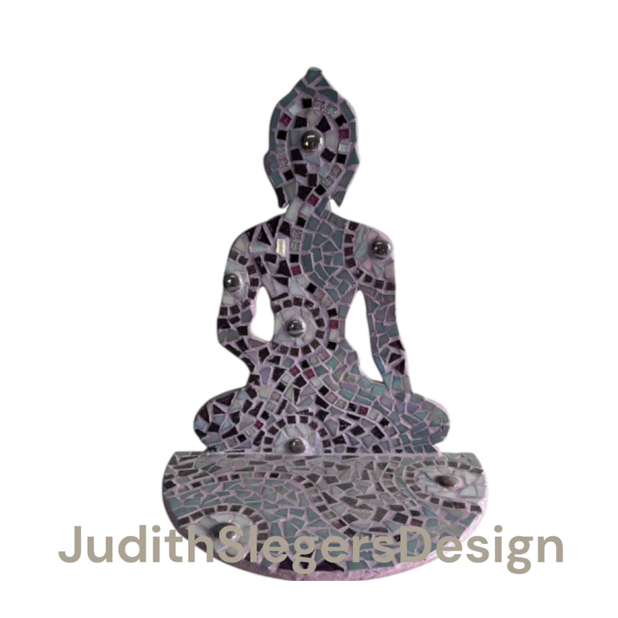 Grote staande Boedha mozaiek Grote staande Boedha mozaiek