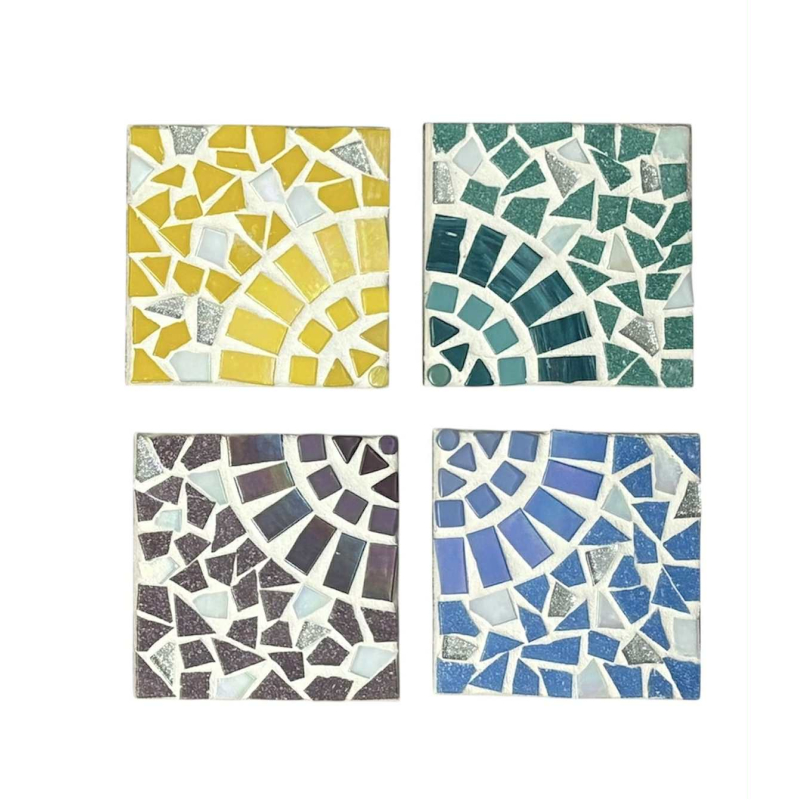 Mozaïek set (van 4) onderzetters