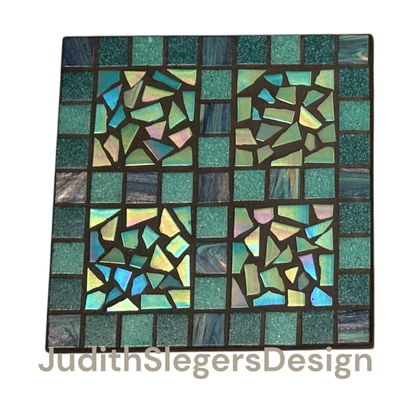 Mozaïek vierkant plateau 20 x 20 cm