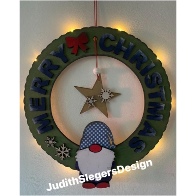 kerstkrans gnome of rendier