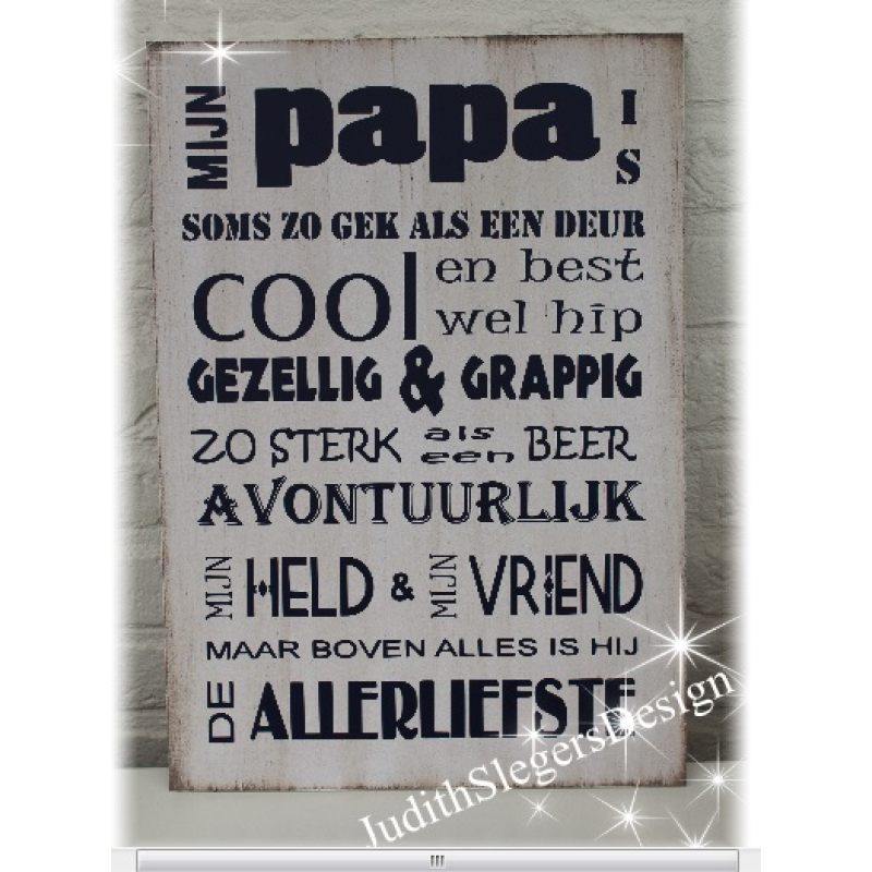 Tekstbord Papa cool