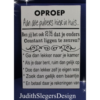 Tekstbord Pubers Tekstbord Pubers