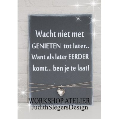 Tekstbord Wacht niet te lang Tekstbord Wacht niet te lang