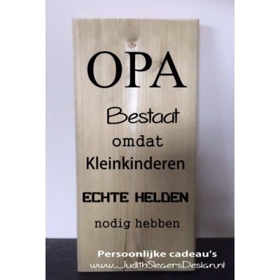 Steigerhoutbordje Opa