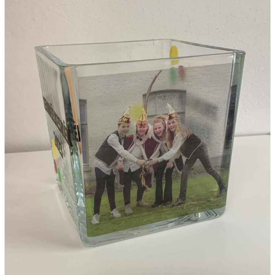 glasblok met foto 