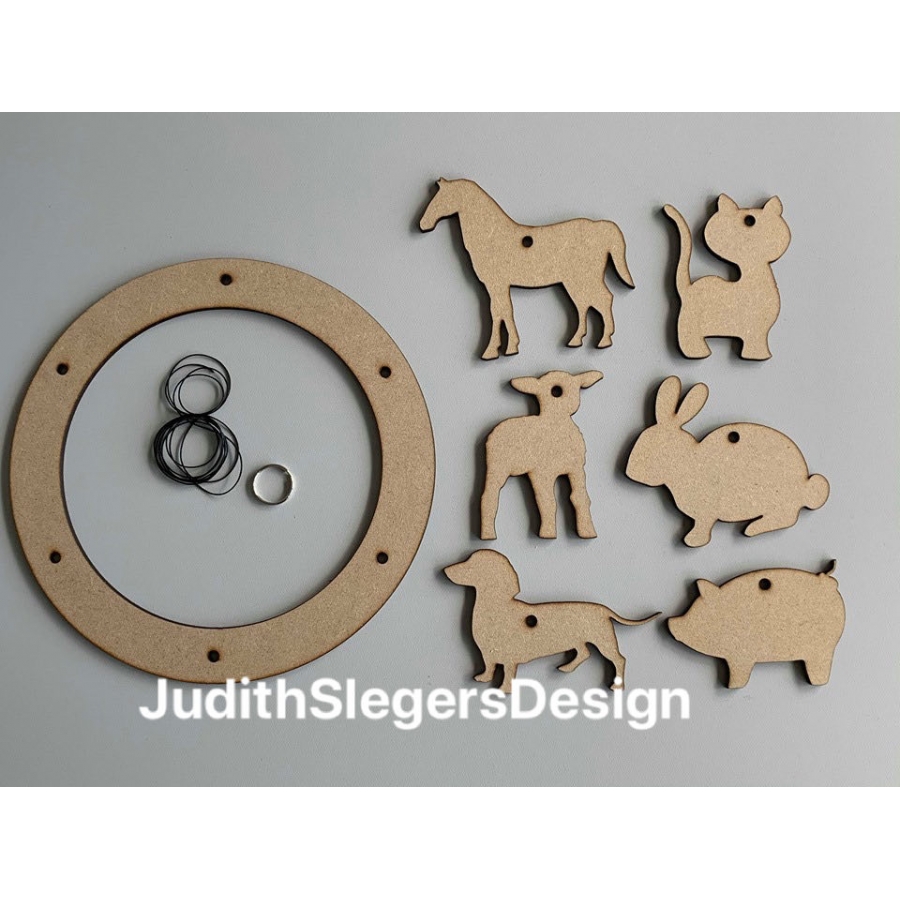 mdf mobiel set dieren