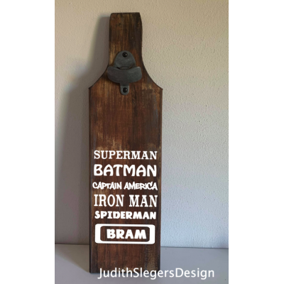 vaderdag bierfles superman