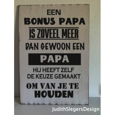 tekstbord BONUS papa Er is zoveel meer...