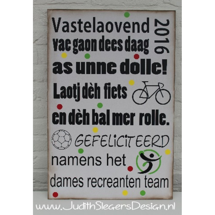 carnaval tekstbord