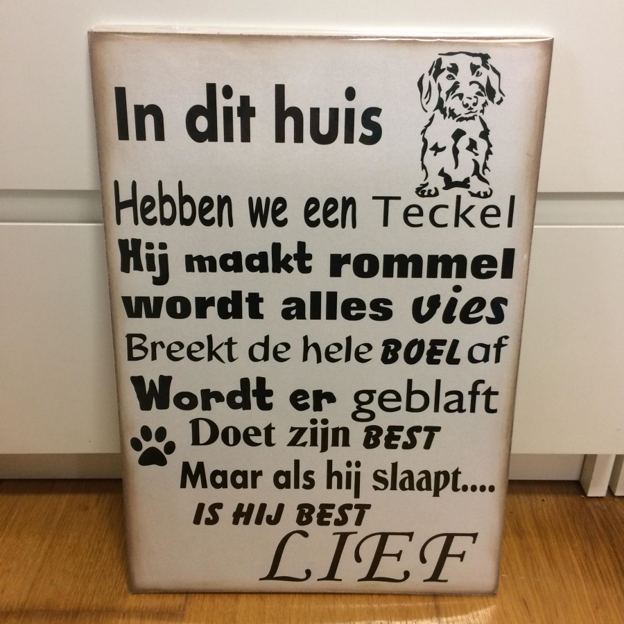 Tekstbord Teckel