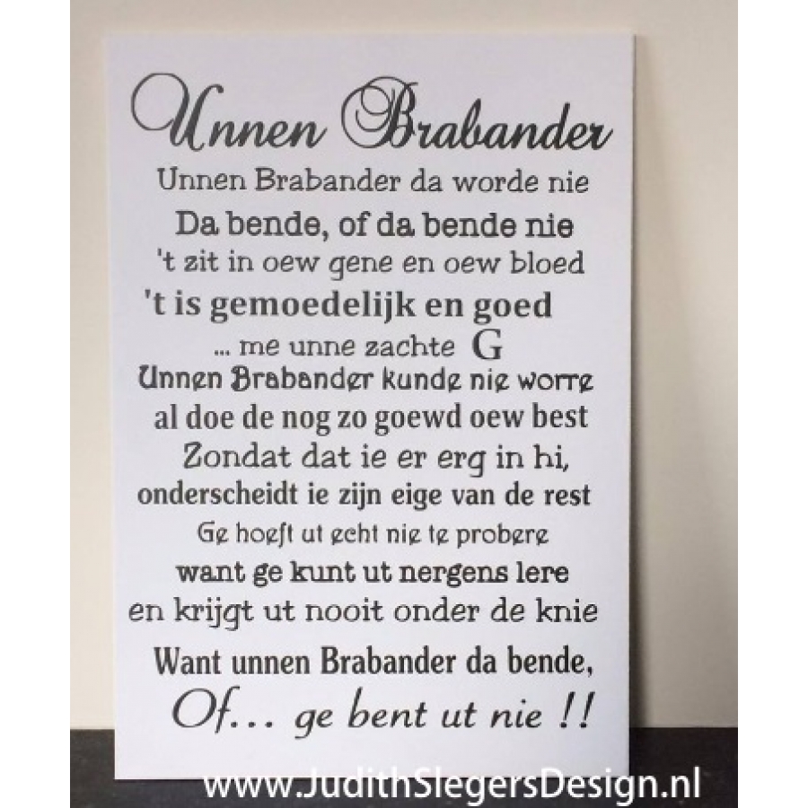 Tekstbord Brabander