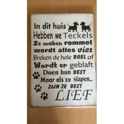 Tekstbord Teckels Tekstbord Teckels
